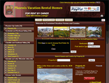 Tablet Screenshot of phoenixvacationrentalhomes.com